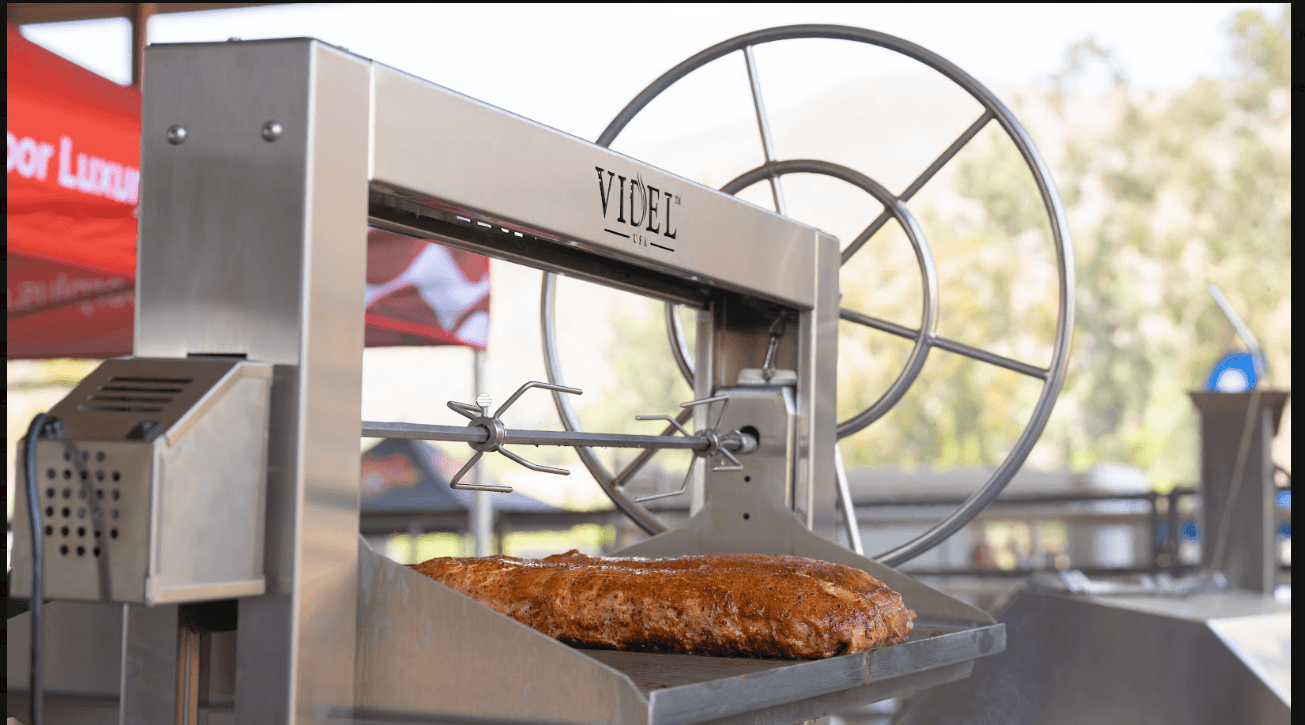 BBQ grill with outdoor kitchen setup
